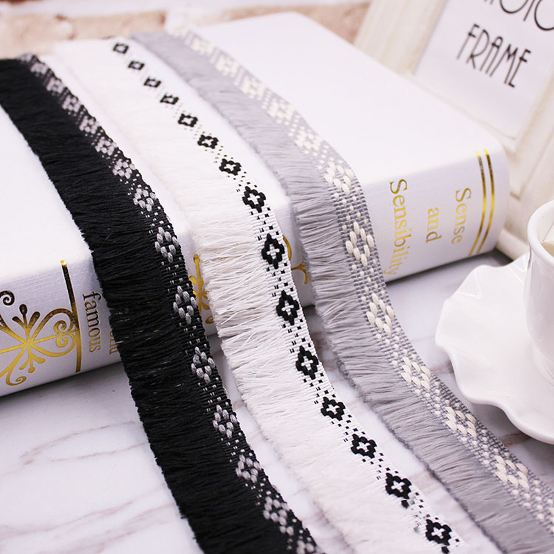 Home Ec Textiles - 1 metre/grup Püskül Saçak trim kumaş