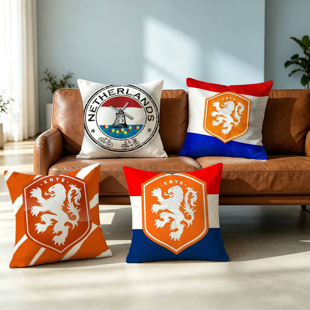 Home Textiles Netherlands - Hollanda Bayrağı-S Yastık Kılıfı Kare Çift