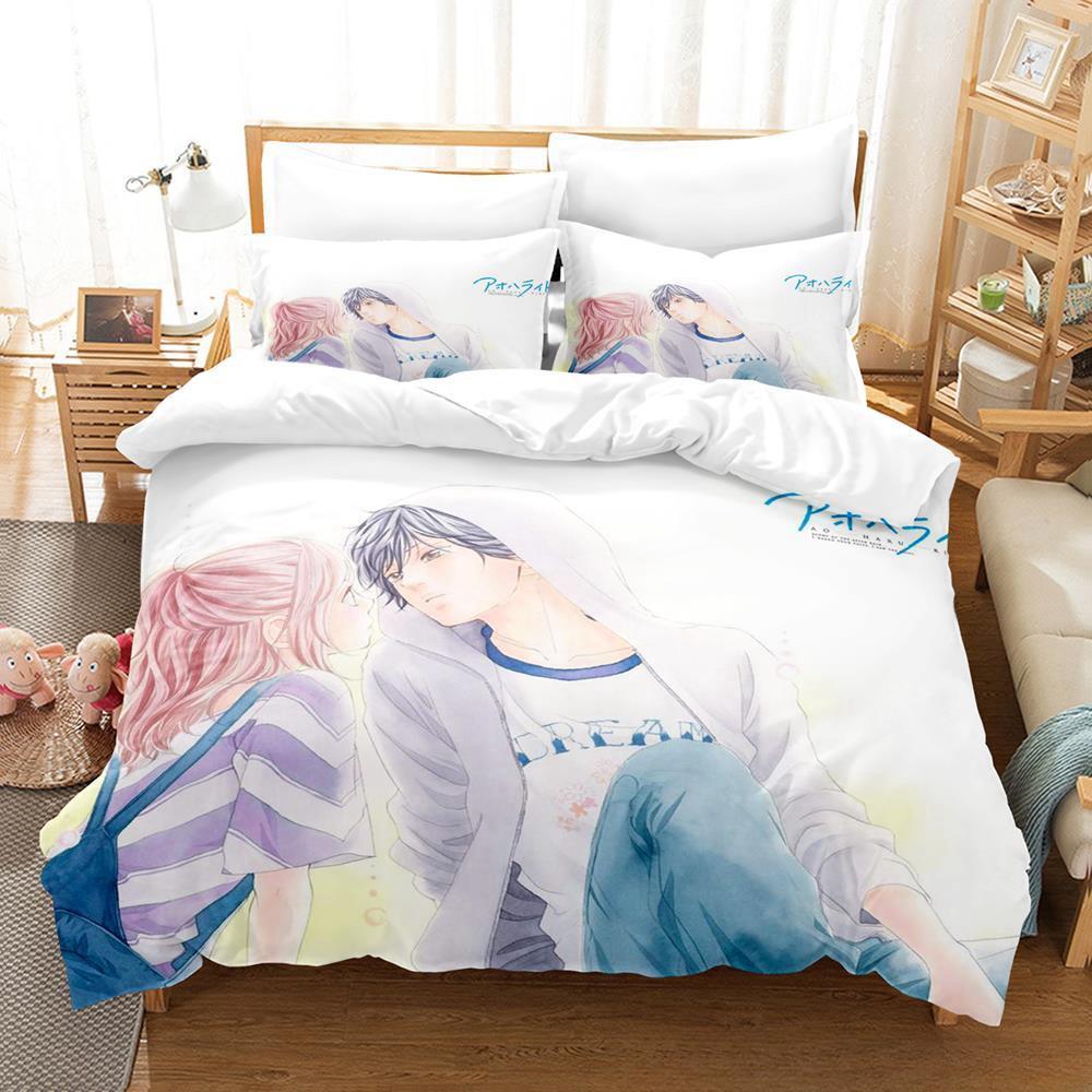 Home Textiles Bedding - 3d Baskı Anime Ao Haru Binmek