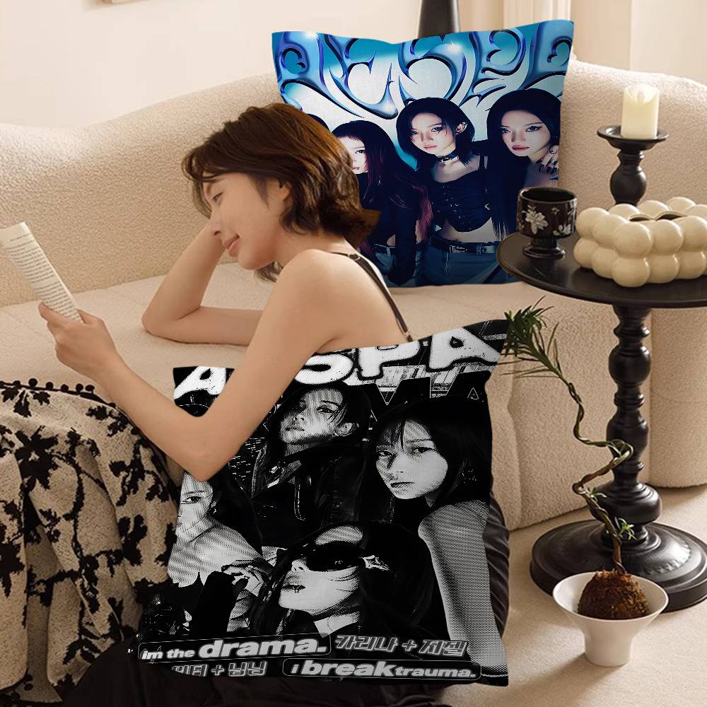 Home Textiles Group - Kız Grubu Kpop A-Aespa Ofis Minderi