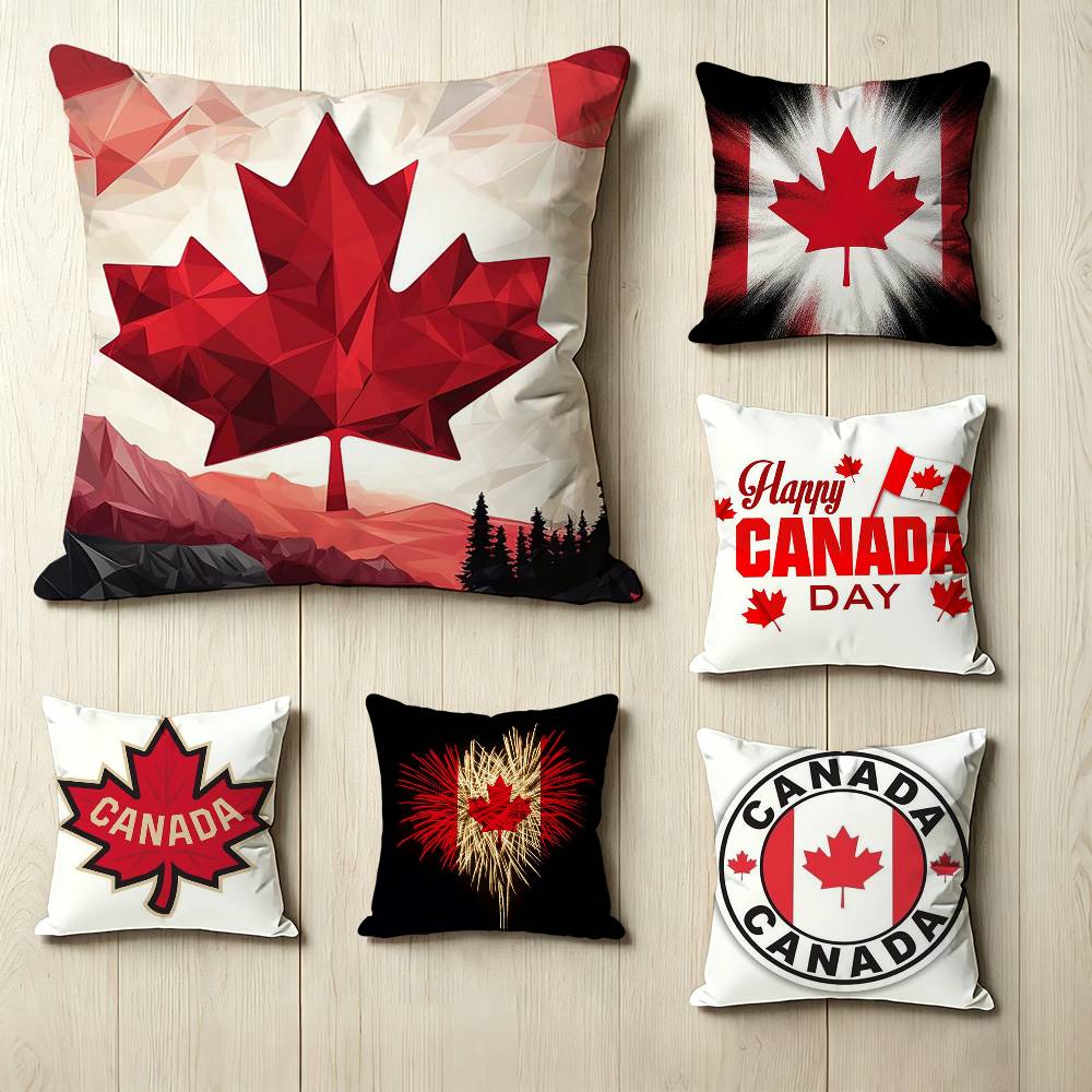 Home Textiles Canada - C-Kanada'nın havalı bayrağı kare çift taraflı