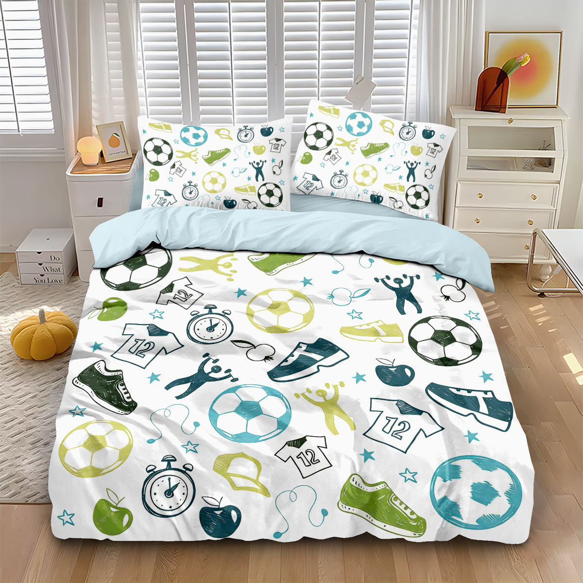 3 adet Futbol Graffiti Baskılı - Home Textiles Bedding incelemesi ve fiyatı